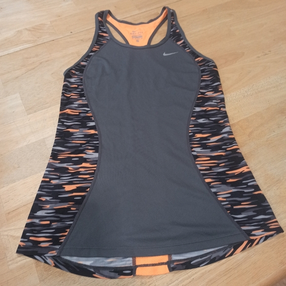 Nike Tops - Nike Tank Top Womens XS gray orange Dri Fit  Running Athletic